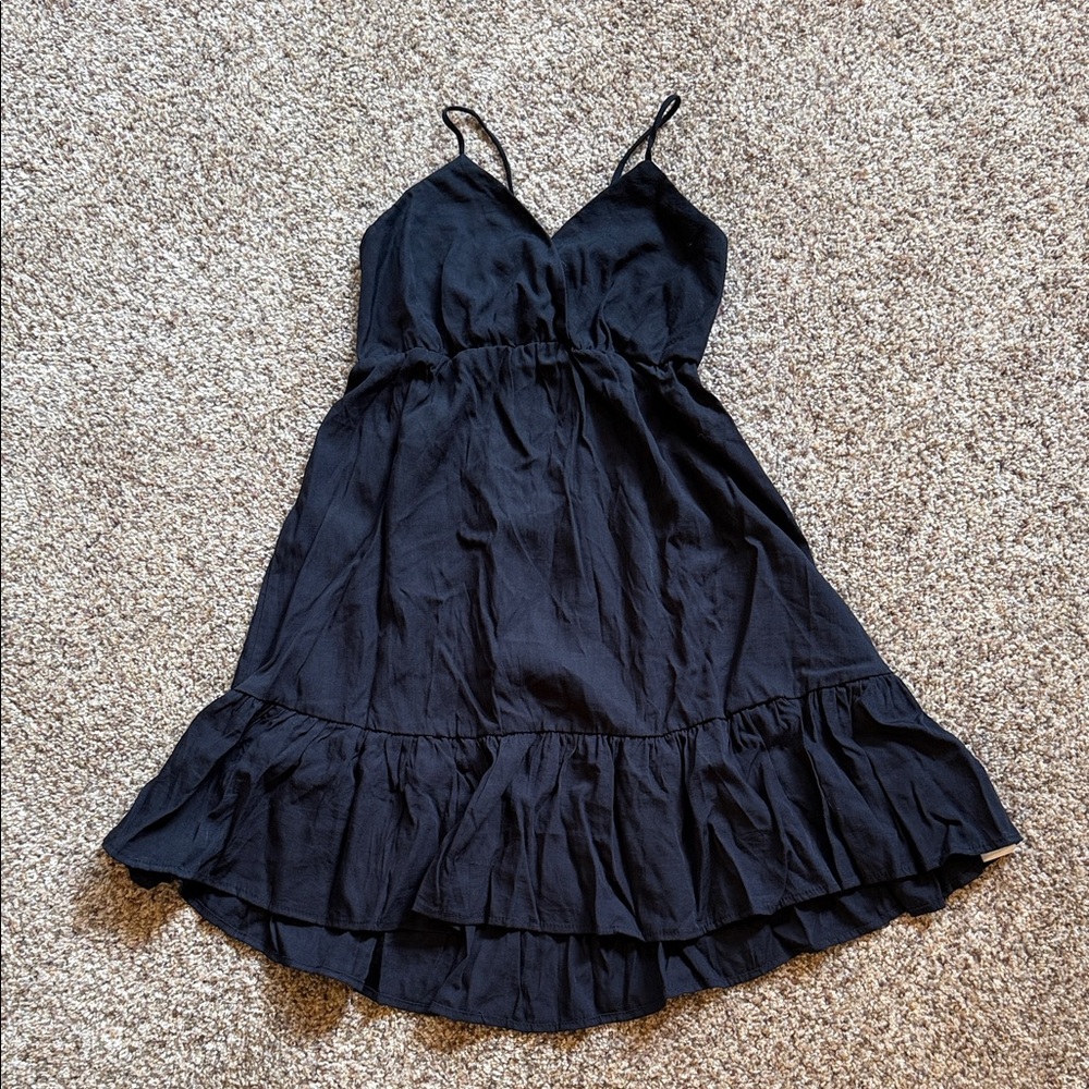 Elegant Black High Low Dress